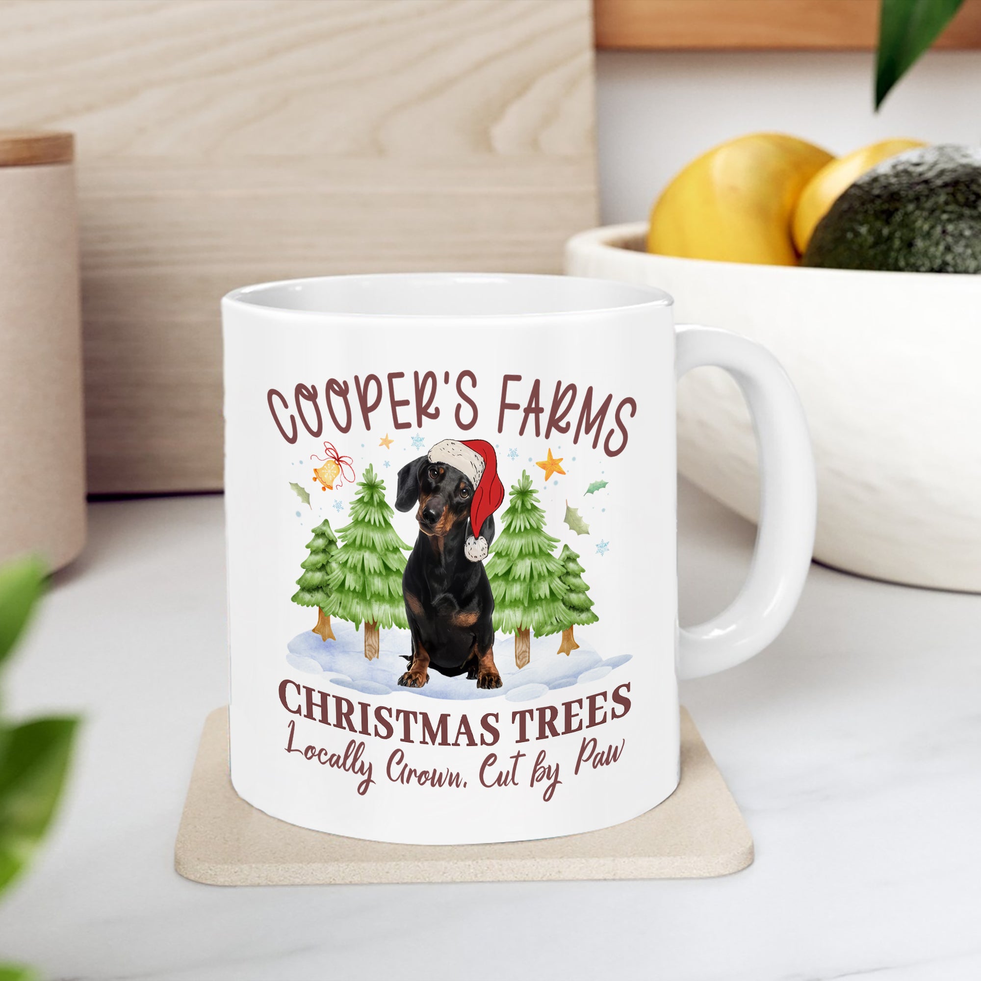 Dog Christmas - Custom Name and Photo - Personalized Mug for Dog Lover
