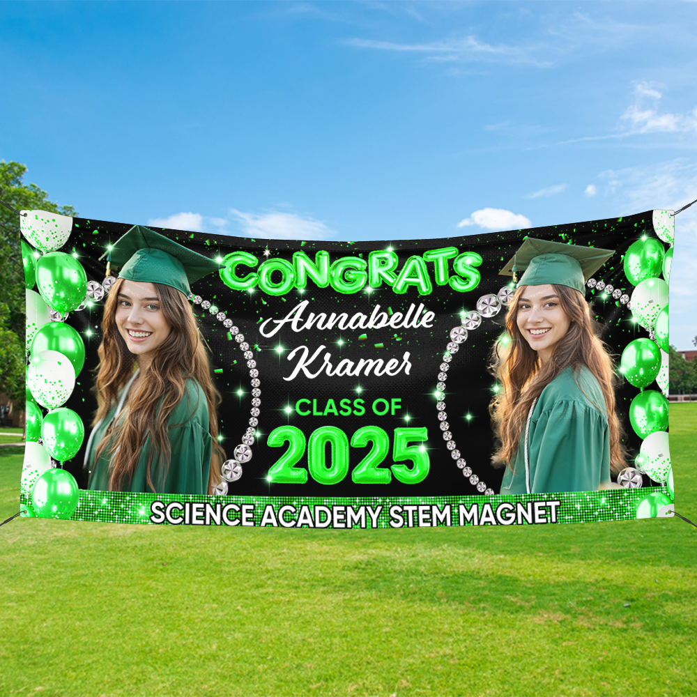 Graduation Class Of 2025 Personalized Photo Banner - Graduation Gift