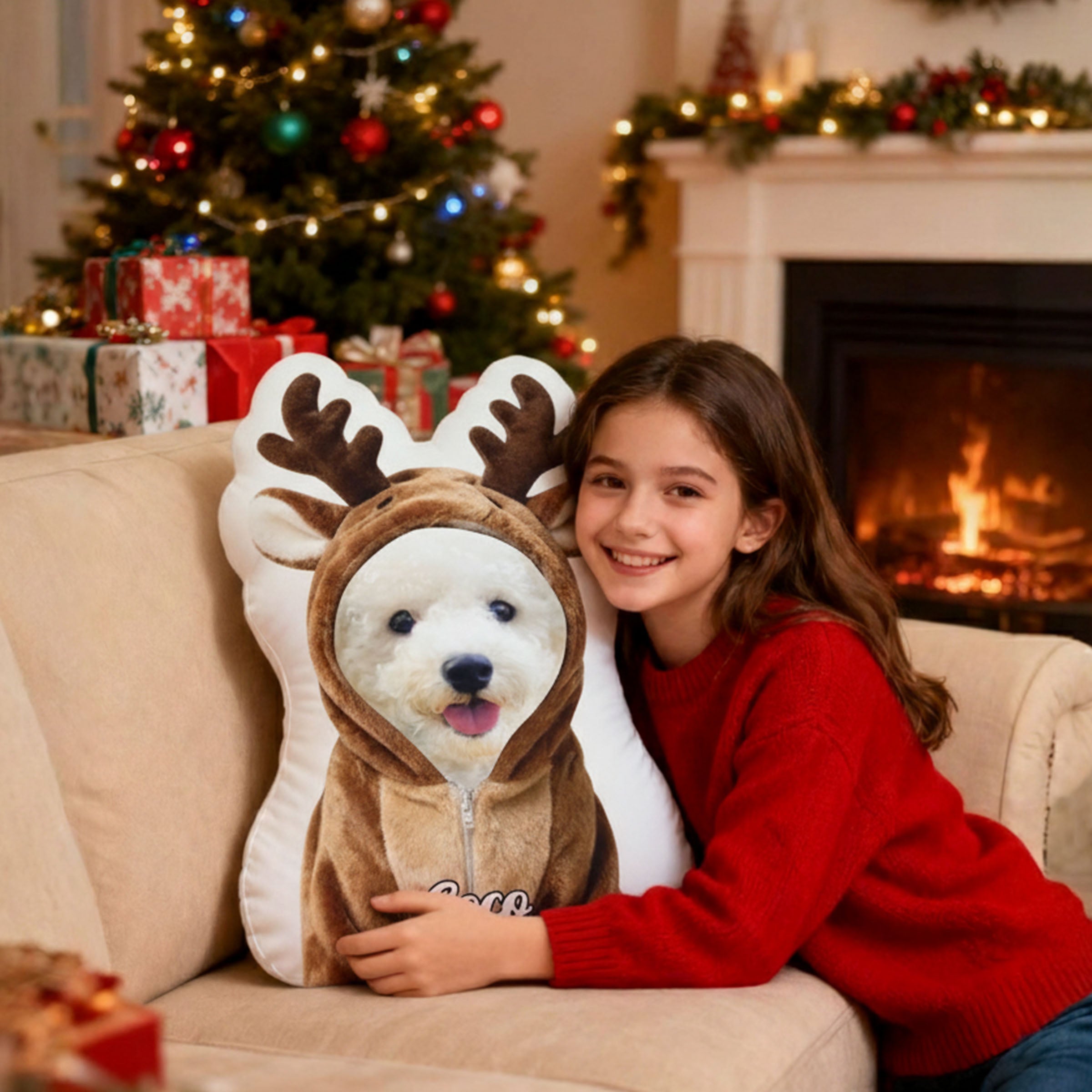 Custom Pet Photo - Dog & Cat Personalized Custom Shaped Pillow - Gift For Pet Owners, Pet Lovers