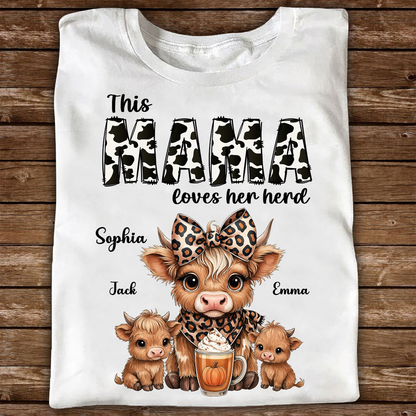 Grammy Love Her Herd Kids - Custom Name Shirt - Personalized Shirt Custom T-shirt