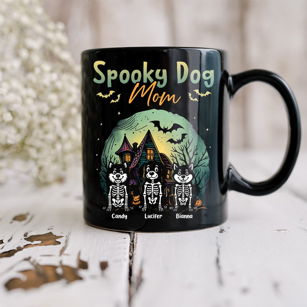 Spooky Dog - Custom Dog Name - Personalized Custom Mug - Halloween Gift
