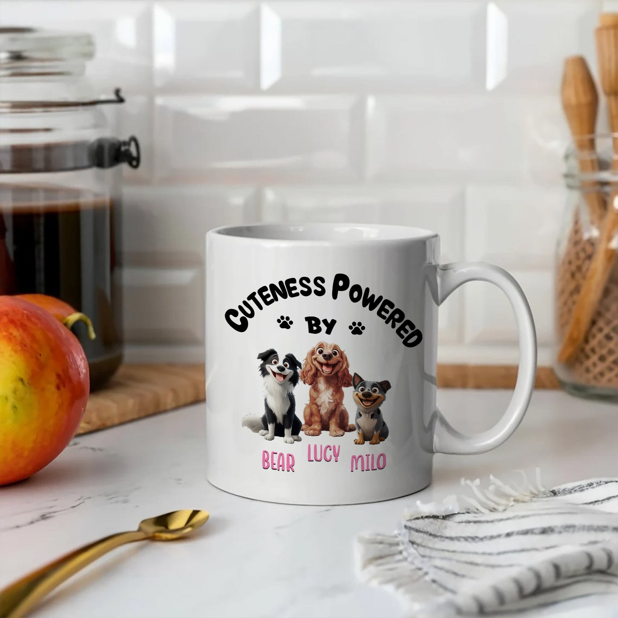 Life's Better With Pets - Custom Pet Name - Personalized Custom Mug - Funny Gift