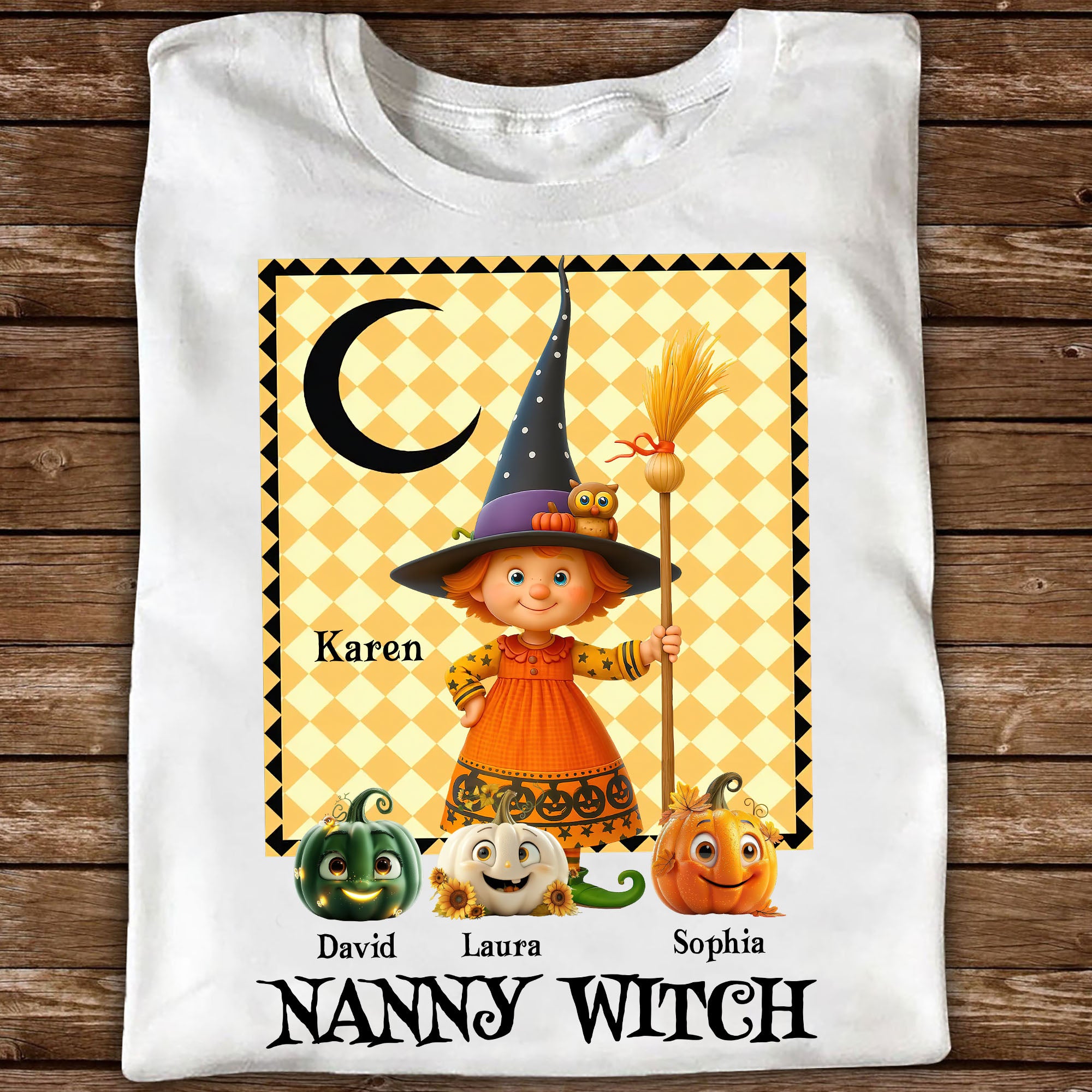 Grandma Witch - Custom Name Shirt - Personalized Halloween T-shirt - Halloween Shirt for Grandma