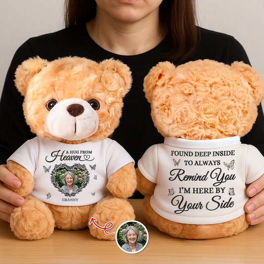 A Hug From Heaven - Custom Name and Photo Teddy Bear