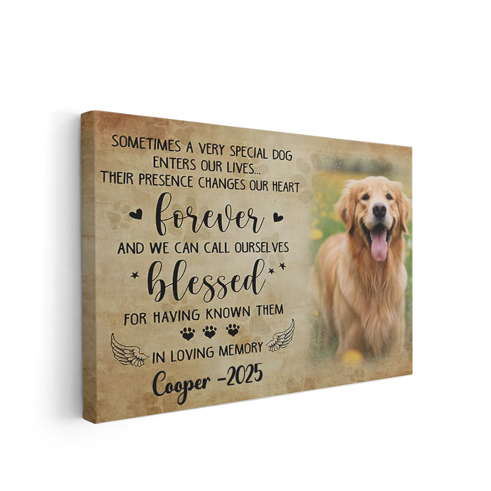 In Loving Memory - Personalized Custom Photo Horizontal Canvas - Gift for Pet Lovers