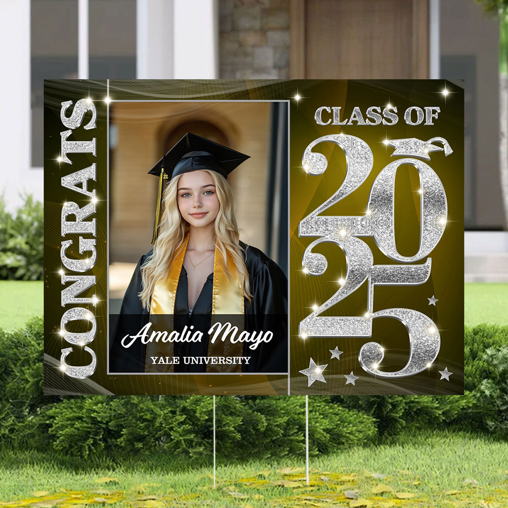 Class of 2025 Graduation Lawn Sign – Personalized Congrats Sign for Grad Party