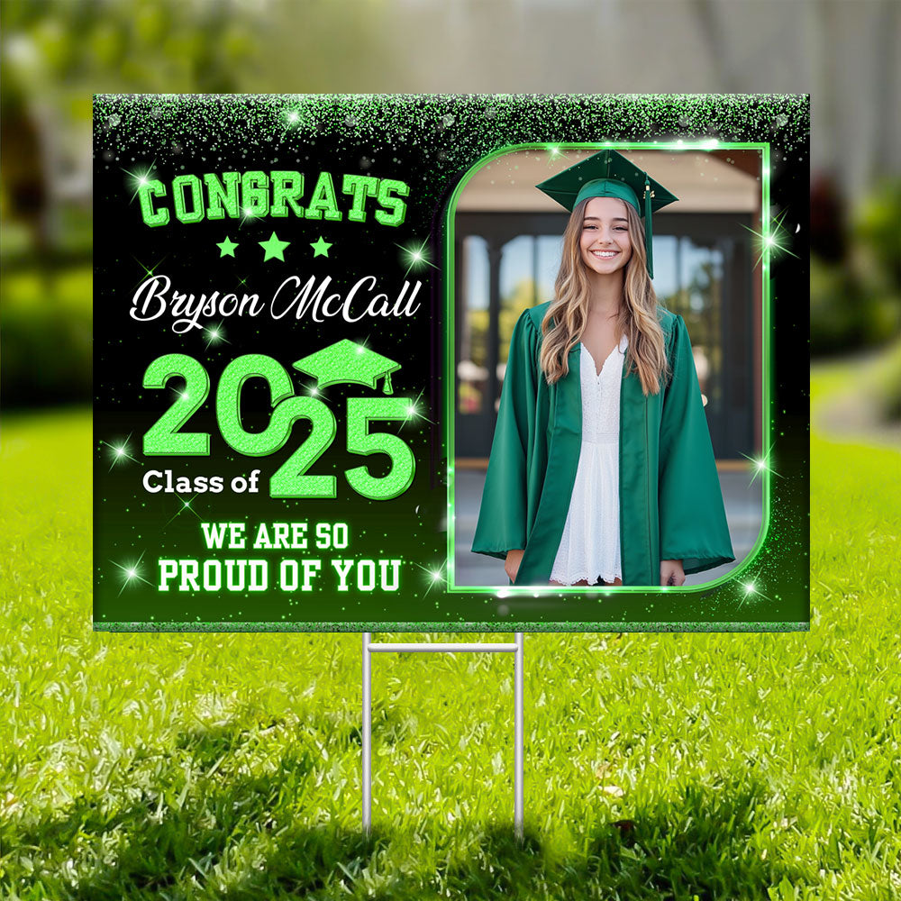 So Proud Of You Lawn Sign, Personalized Graduate 2025 Graduation Lawn Sign, Graduation Gift