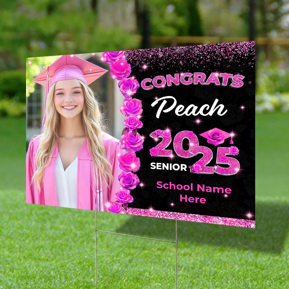 Congrats Senior 2025 Custom Lawn Sign - Graduation Gift - Personalized Lawn Sign