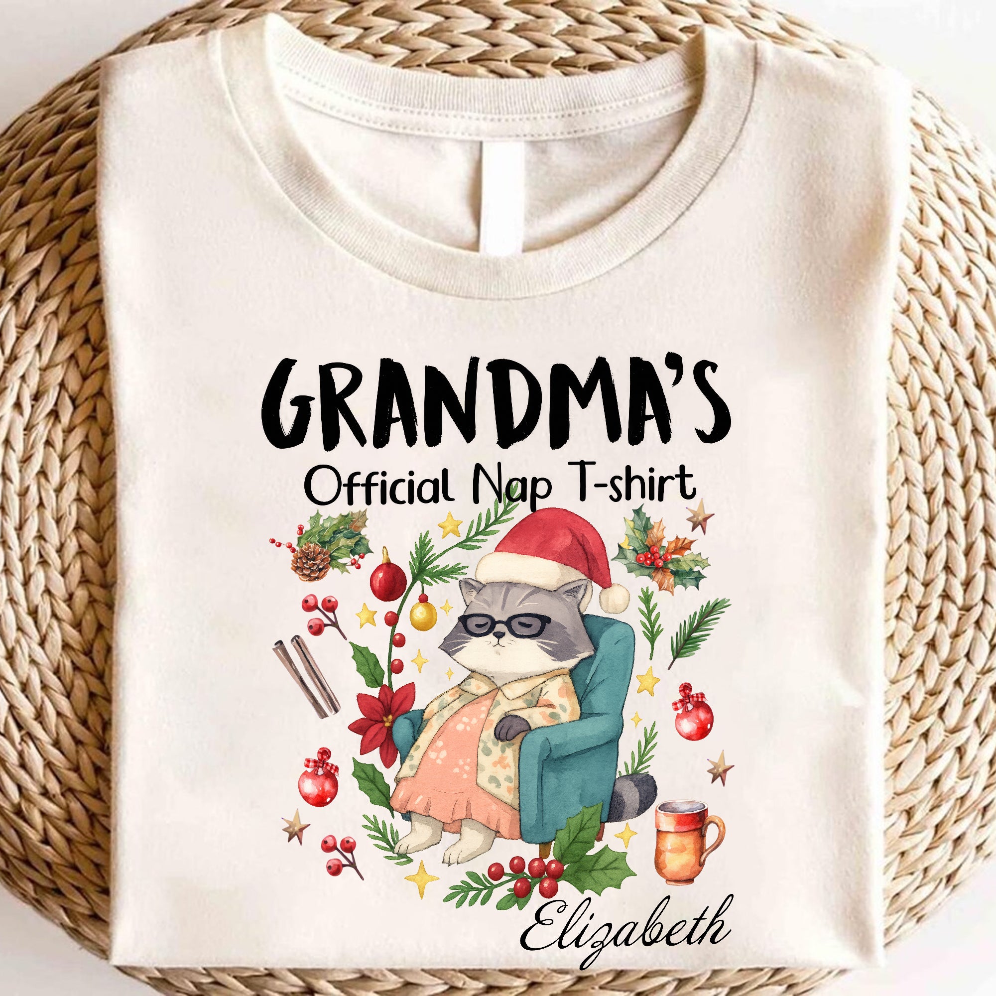 Grandma Official Nap Shirt - Custom Name Shirt - Personalized T-shirt - Gift for Grandma