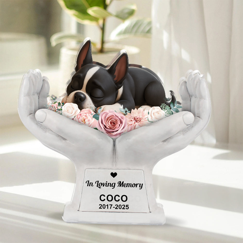 In Loving Memory - Pet Memorial  - Custom Shape Acrylic Block Plaque