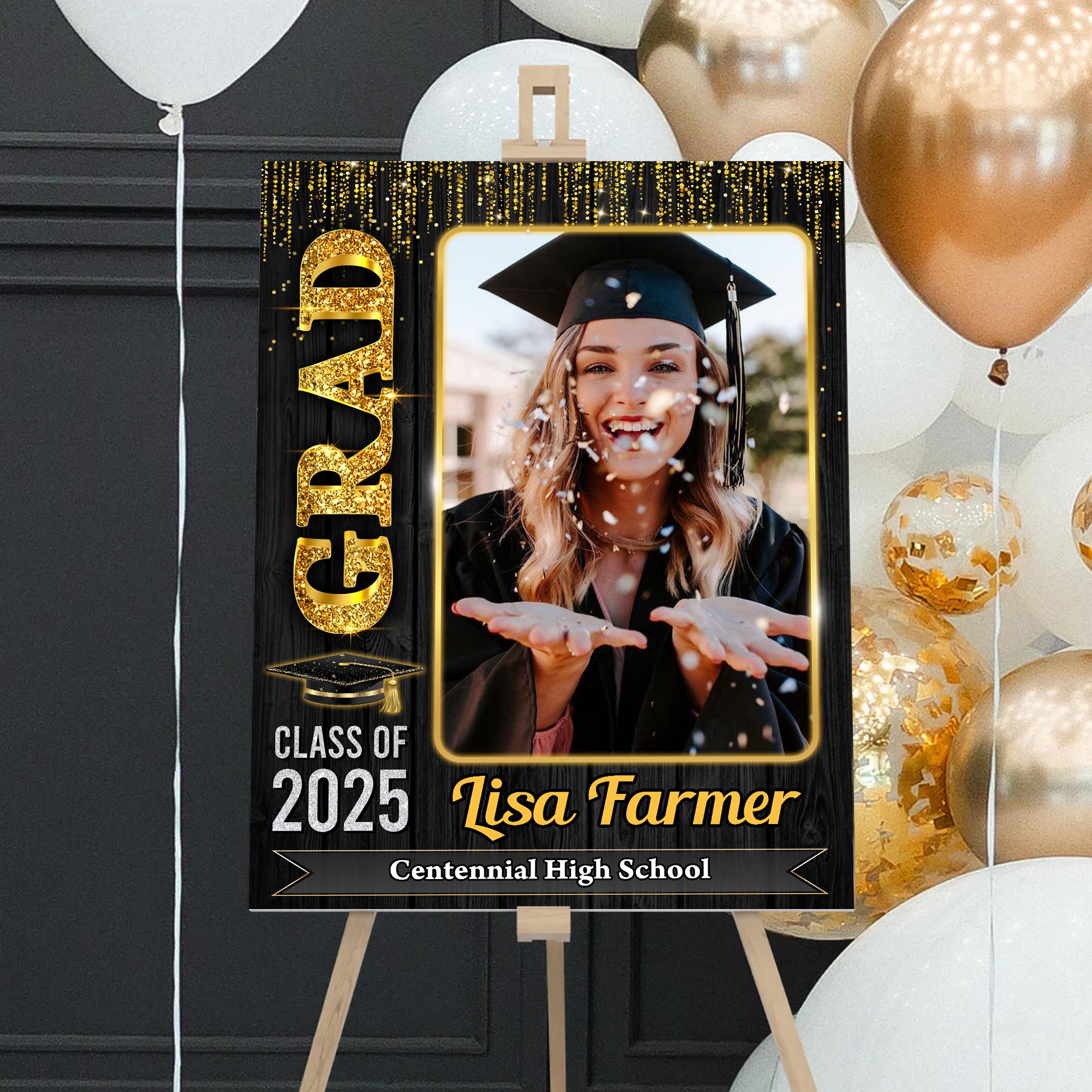 GRAD Class of 2025 Welcome Sign Personalized Graduation Welcome Sign