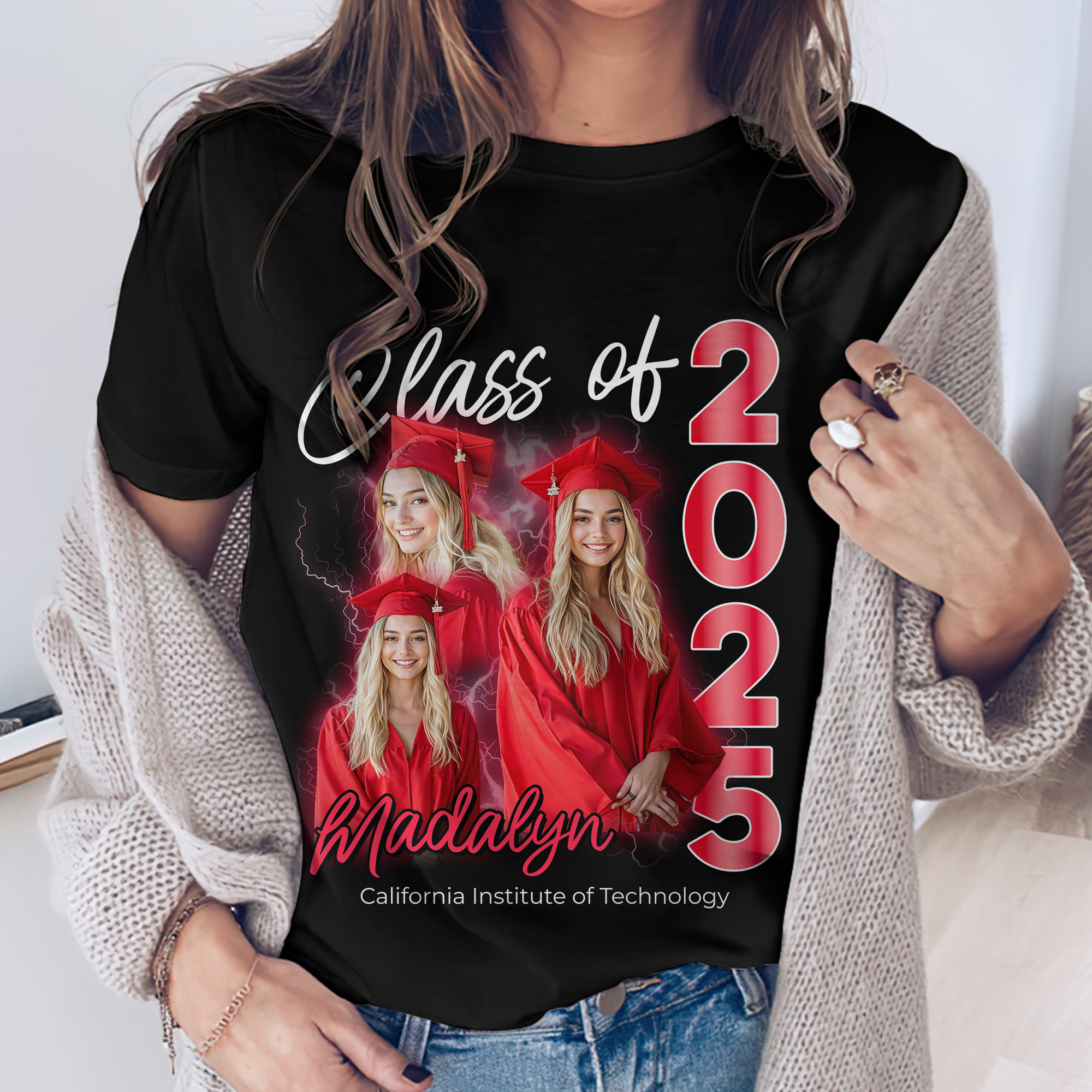 Class Of 2025 Custom Graduation Shirt Personalized Photo T-shirt, Graduation Gift