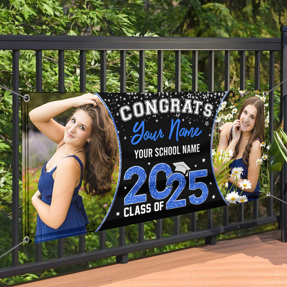 Color Banner Graduation Class Of 2025 Personalized Banner - Graduation Decor Gift