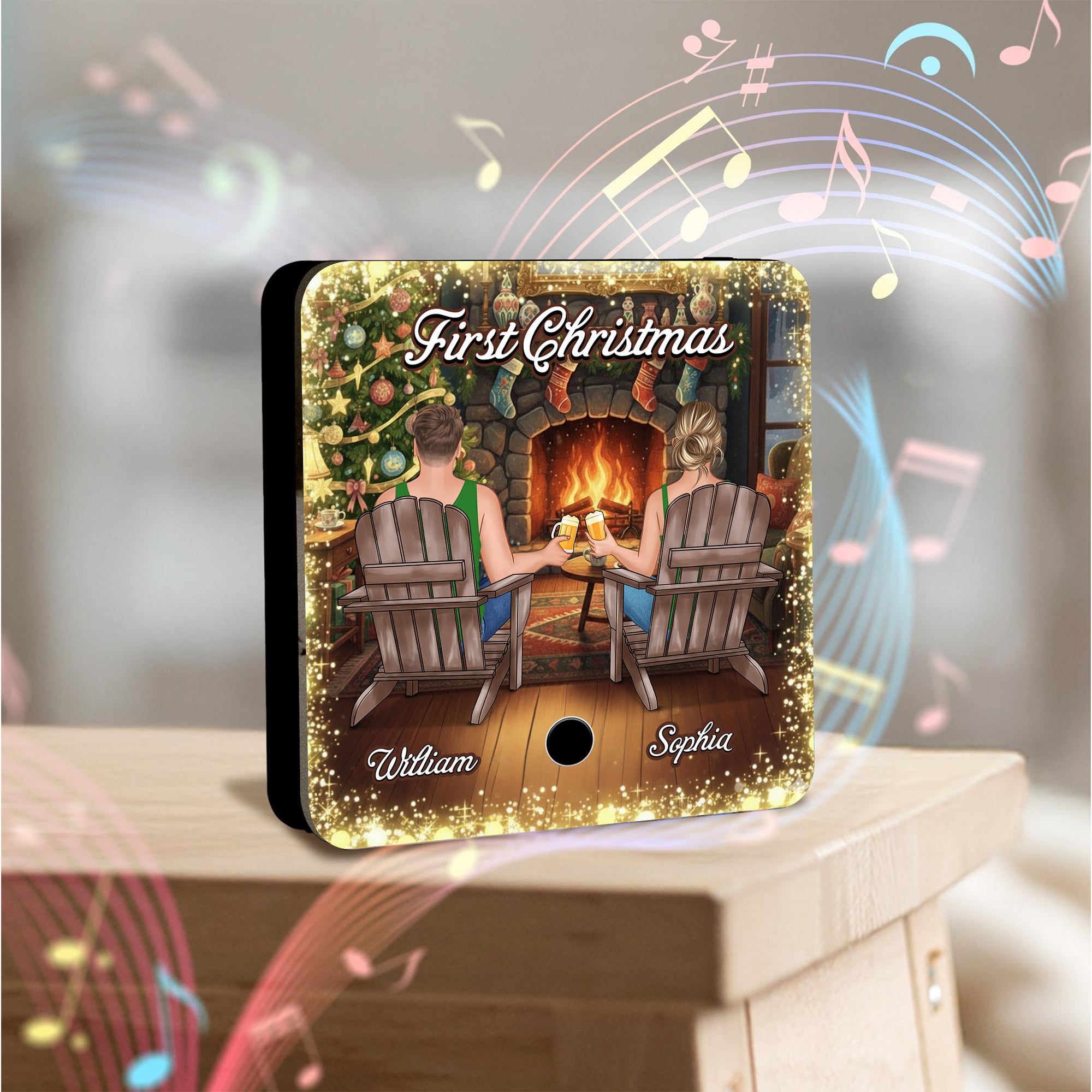 Customized Music Fridge Magnet - Personalized Photo Fridge Magnet - Can Play Songs and Adjust Volume