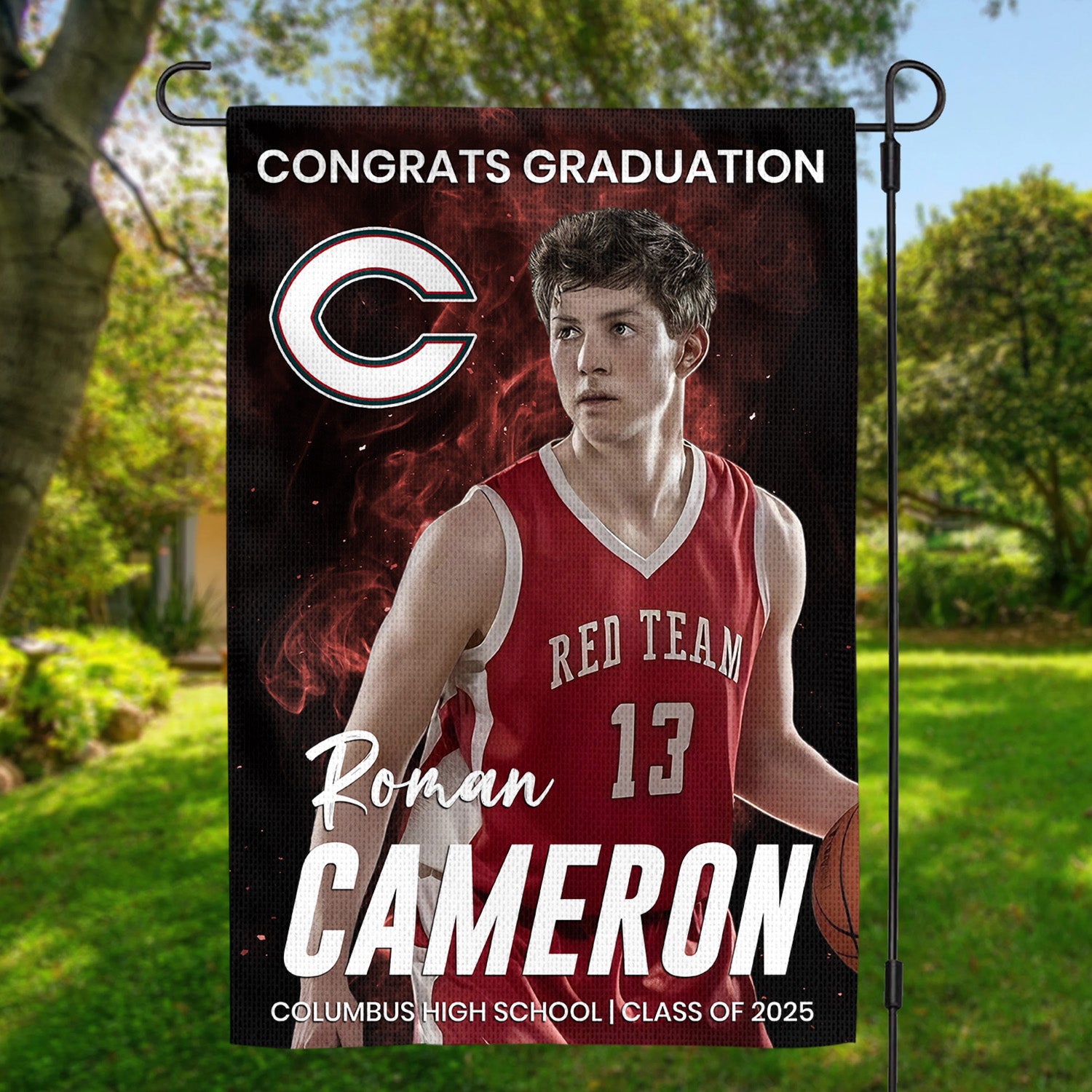 Custom Photo Flag Congrats Senior 2025 Graduation Garden Flag, Graduation Decorations