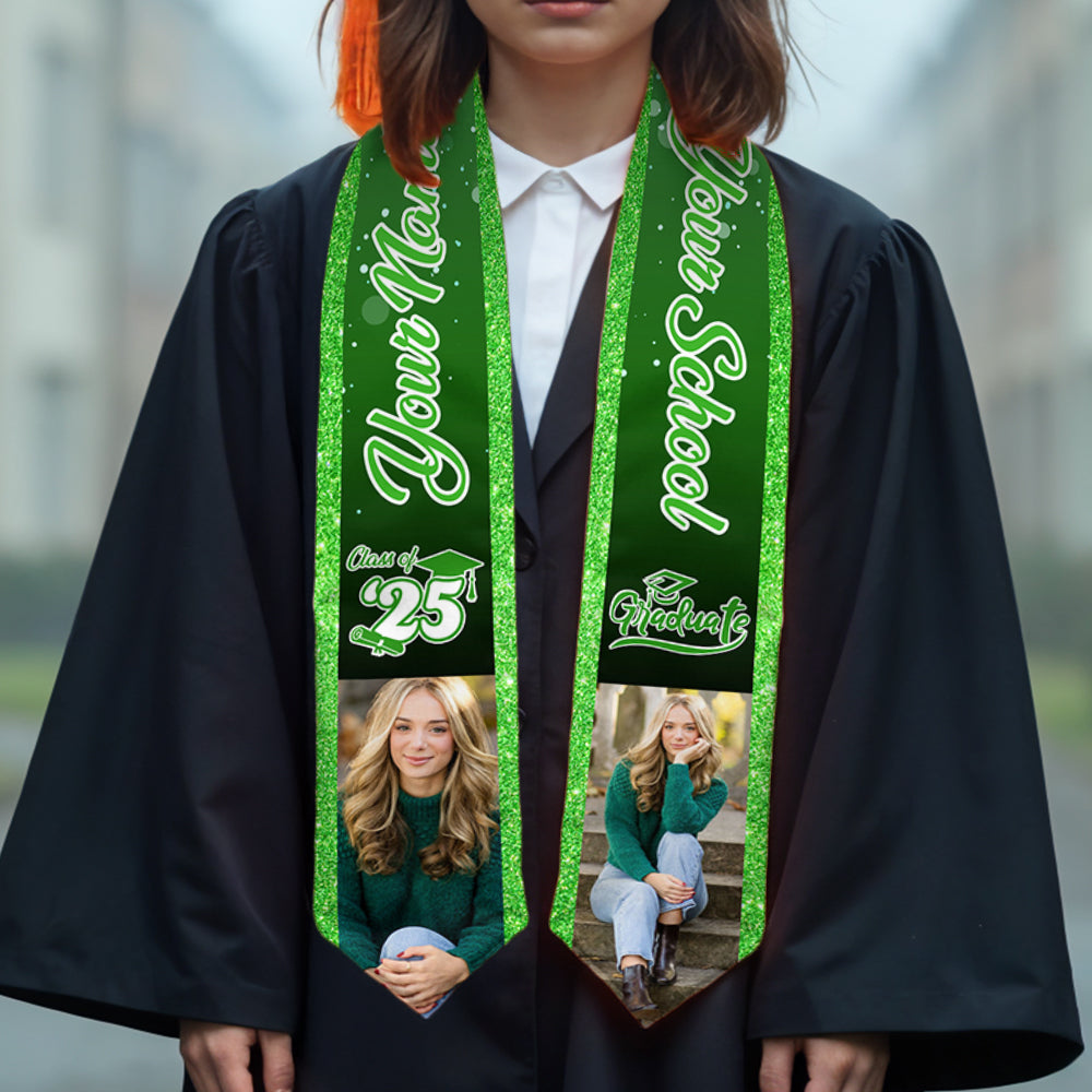 Graduation Stoles with Photo Class of 2025 Graduation Stoles, Graduation Gift