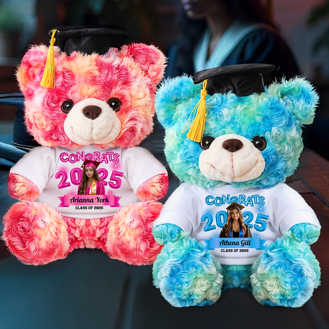 Balloon 2025 Personalized Custom Graduation Teddy Bear Plush - Graduate Bear With Cap