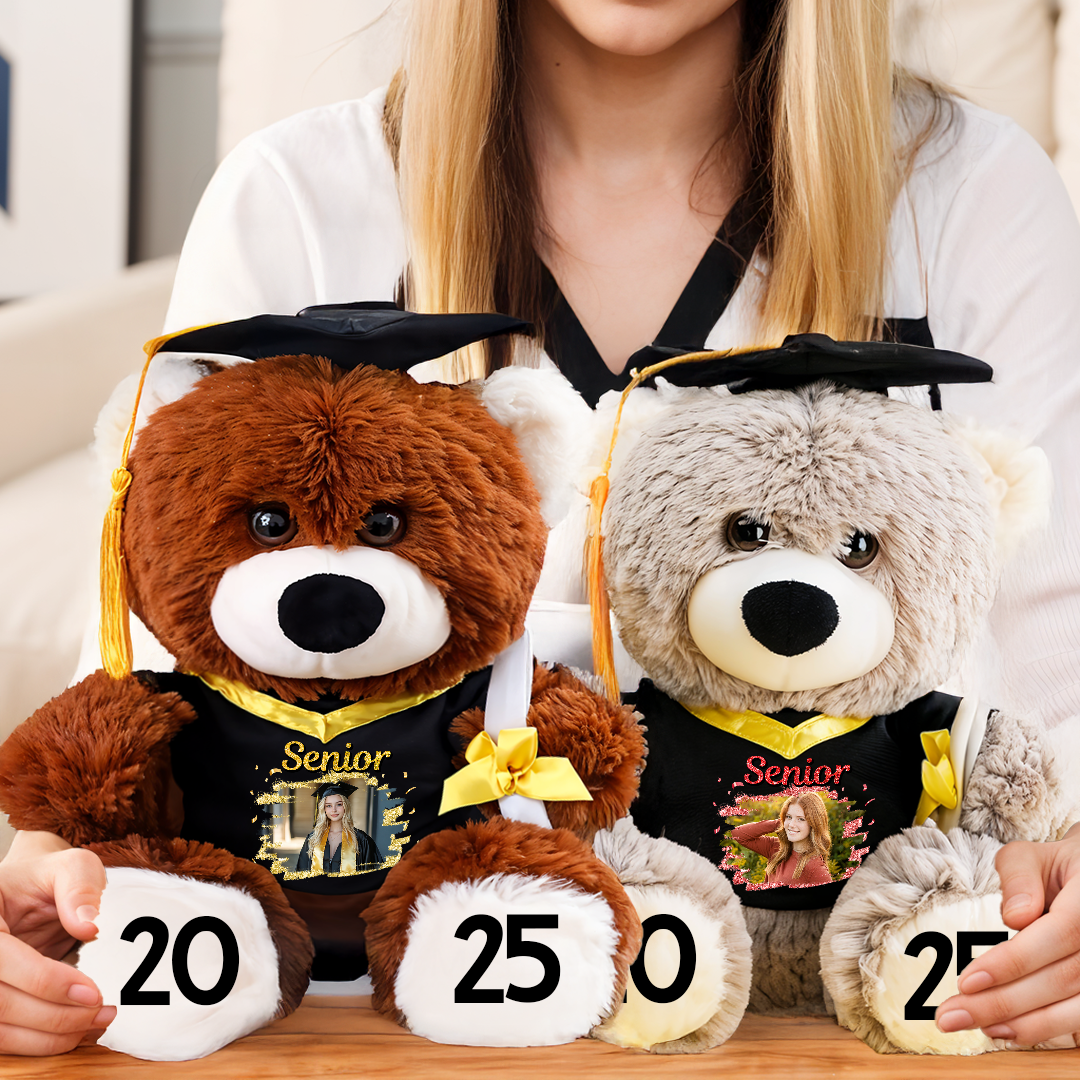 Congrats Senior Custom Photo & Name Personalized Graduations Teddy Bear