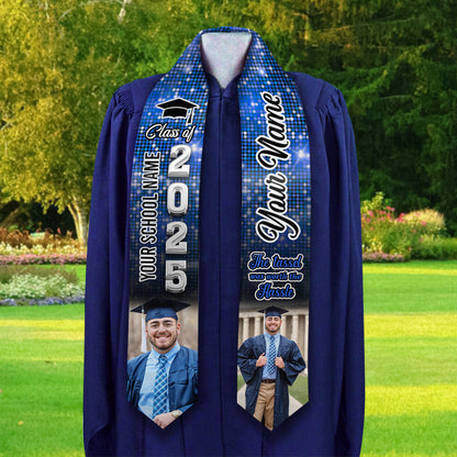 The Tassel Was Worth the Hassle – Personalized Graduation Stole | Class of 2025 With Name, School & Photo