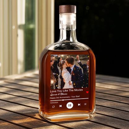 Custom Your Favorite Song, Photo and Name - Personalized Custom Whiskey Bottle
