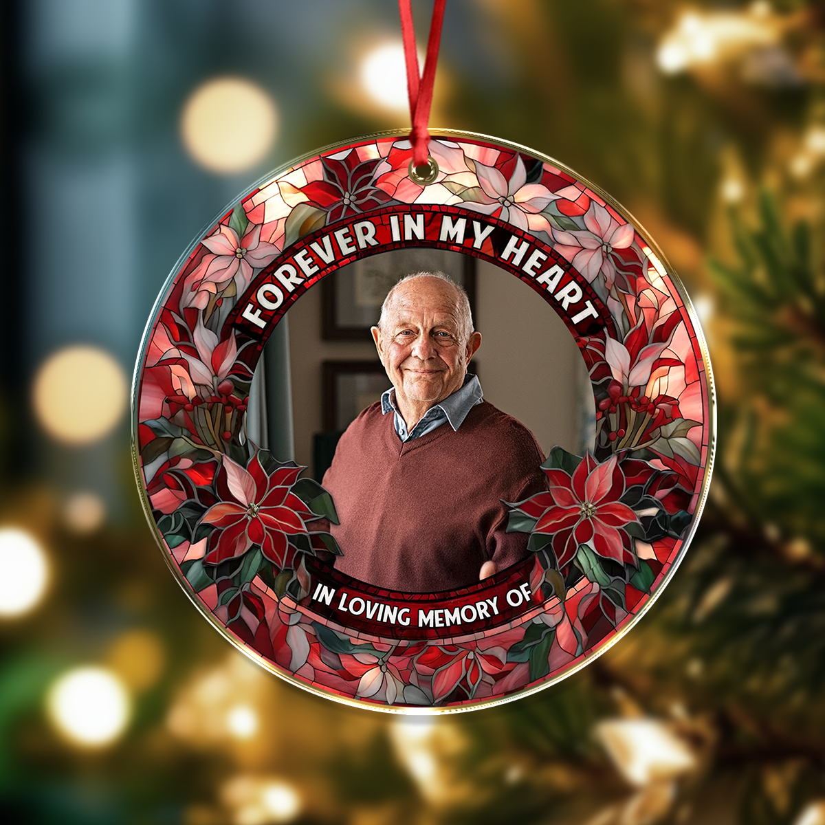 My Soul Knows You Are At Peace - Personalized Custom Glass Ornament