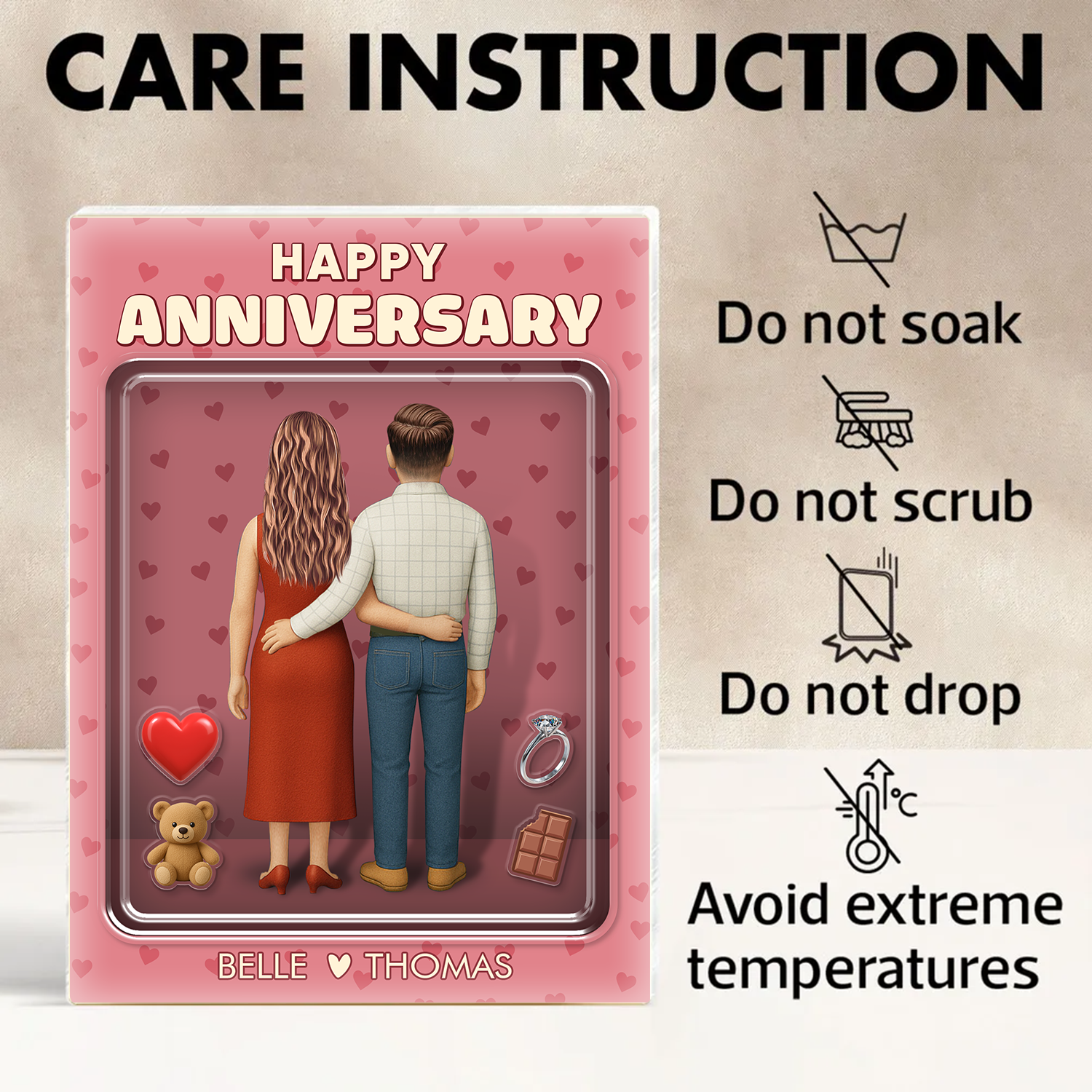 You & Me We Got This - Custom Figure Personalized Acrylic Block Plaque