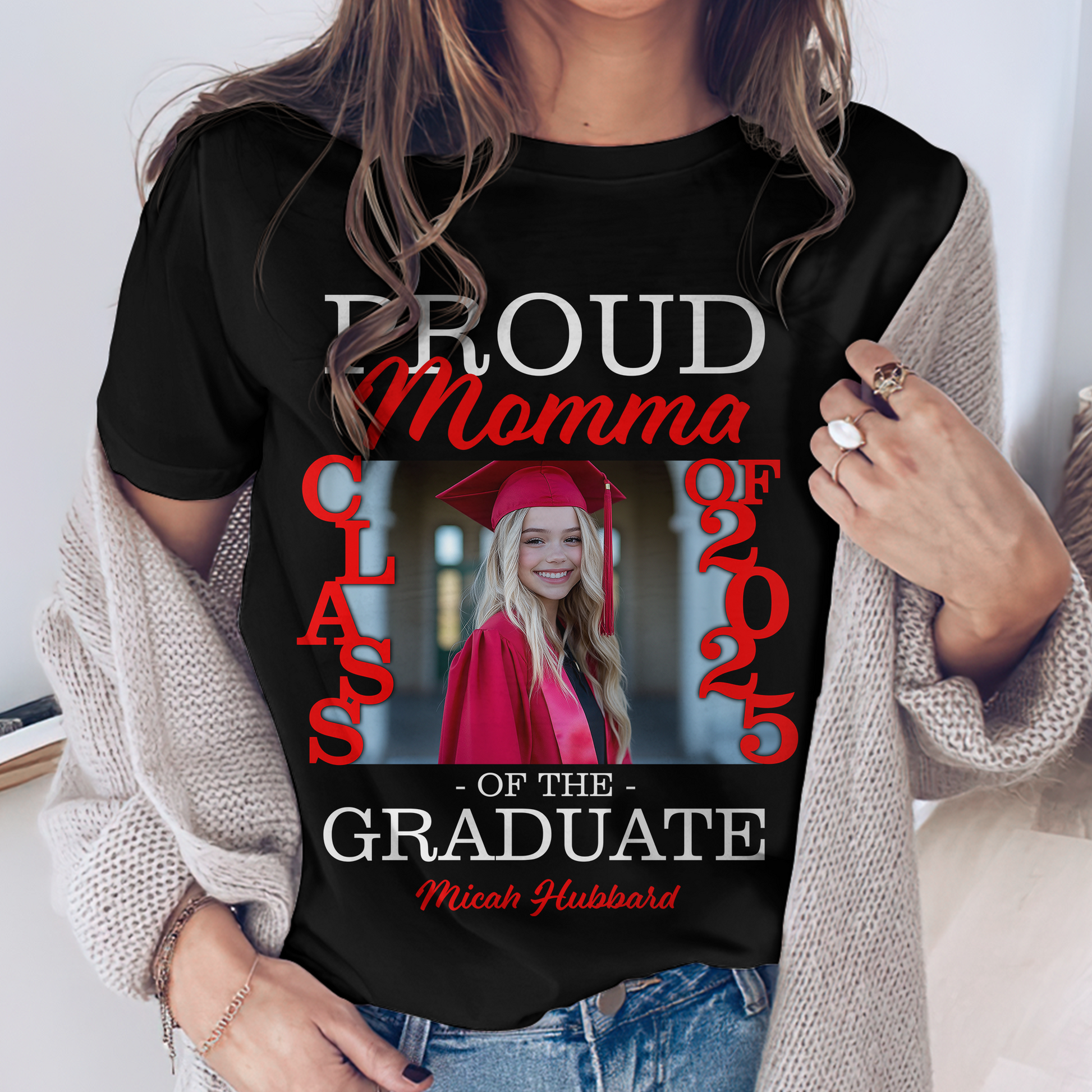 Proud Family Of The Graduate Custom Graduation Shirt Upload Photo T-shirt, Graduation Gift