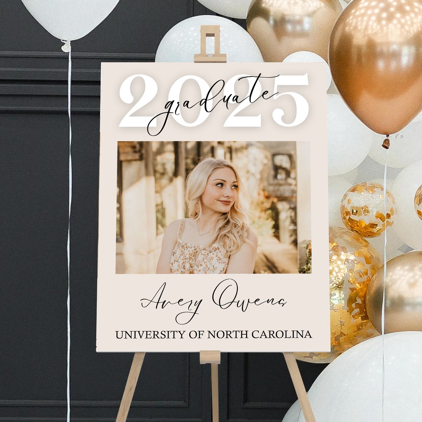 Graduate 2025 - Custom Name Graduation Party Welcome Sign - Graduation Welcome Sign