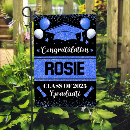 Personalized Graduation Garden Flag Name, Class of 2025 Decorations, Outdoor Graduation Decoration 2025