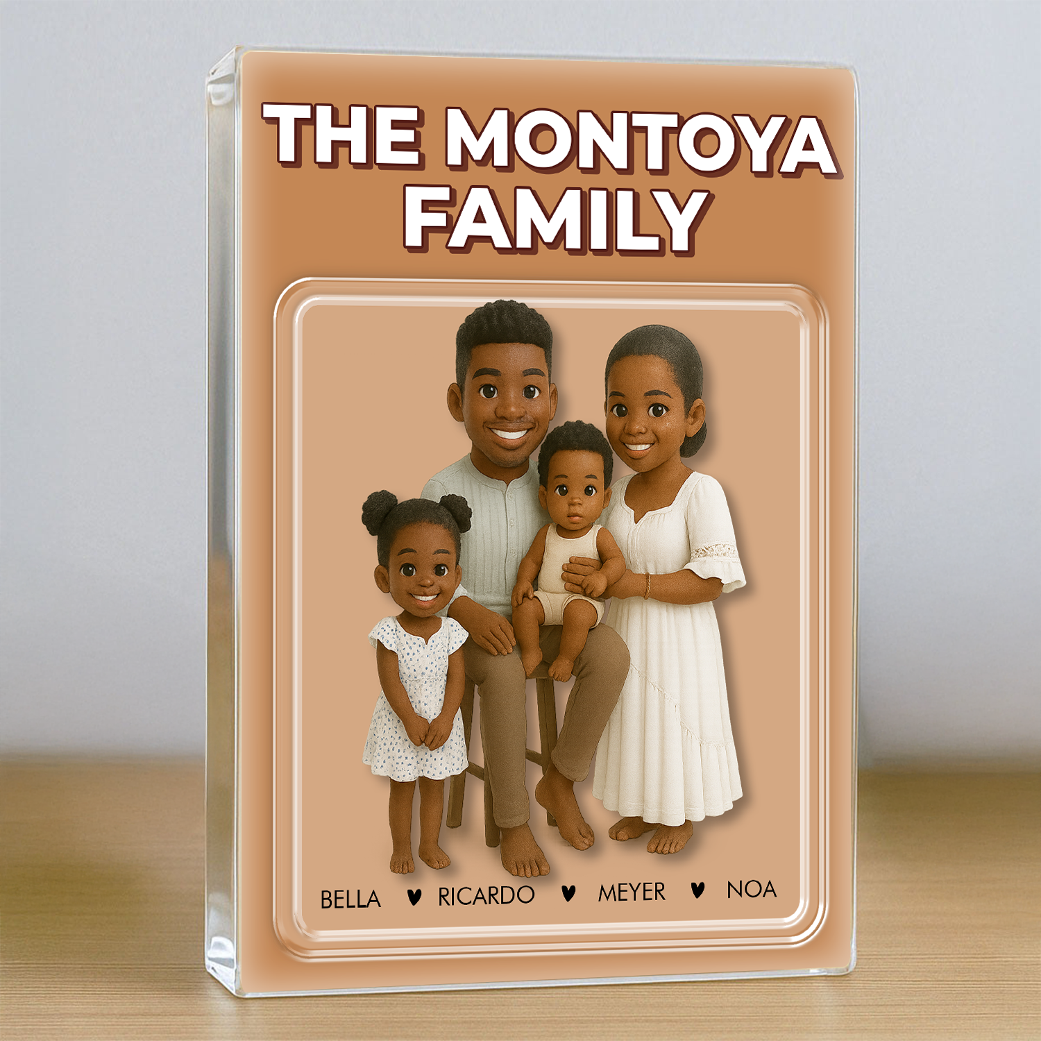 Family Photo Acrylic Block - Custom Acrylic Block Plaque