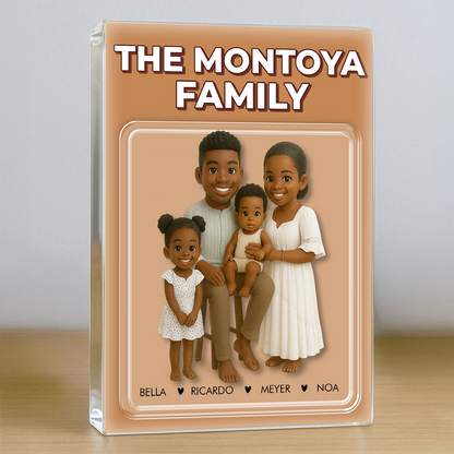 Family Photo Acrylic Block - Custom Acrylic Block Plaque