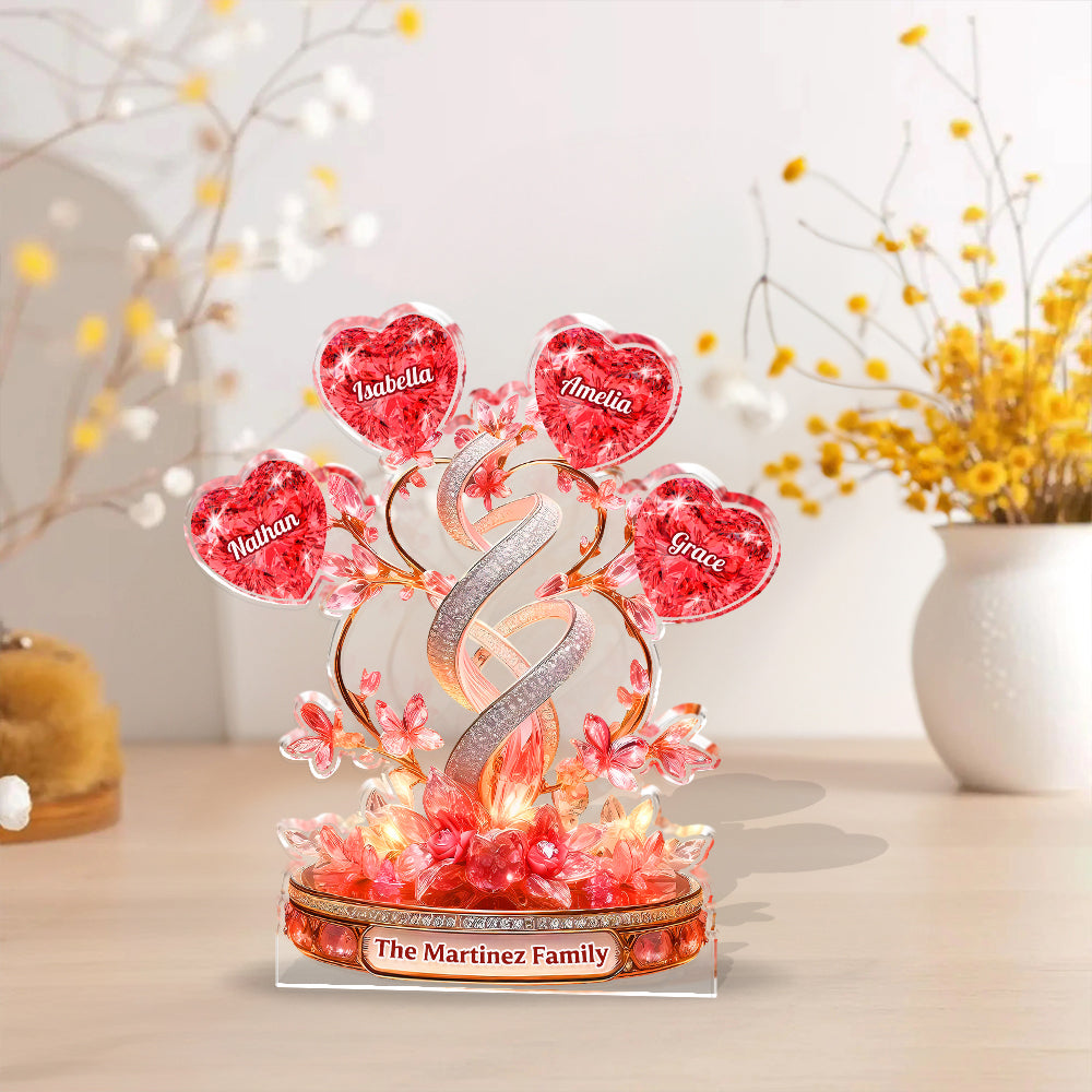 Name with Heart Shape - Personalized Name Gift - Custom Shape Acrylic Block Plaque