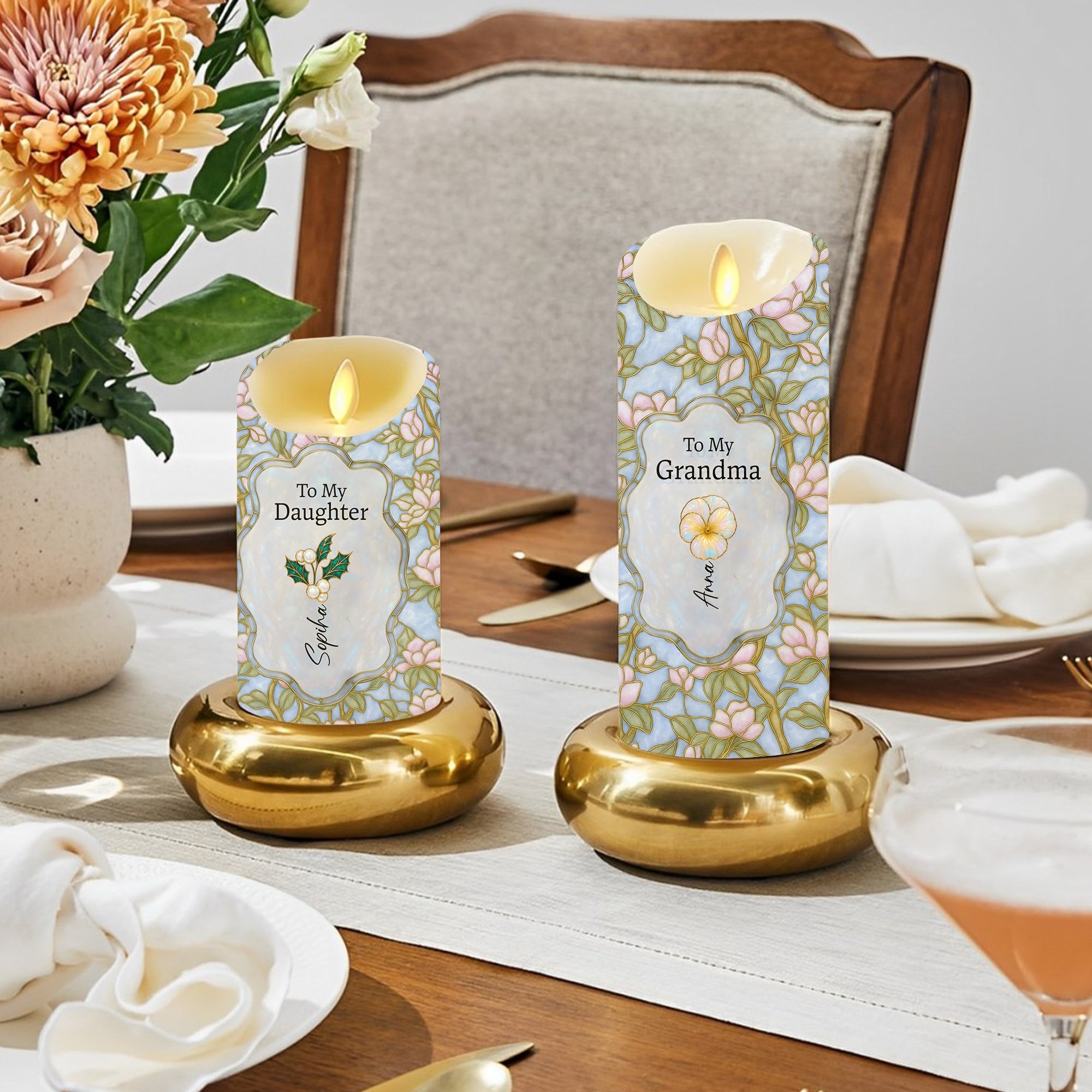 Custom Name Candle - I Can Do All Things Throw Christ - Personalize LED Candle