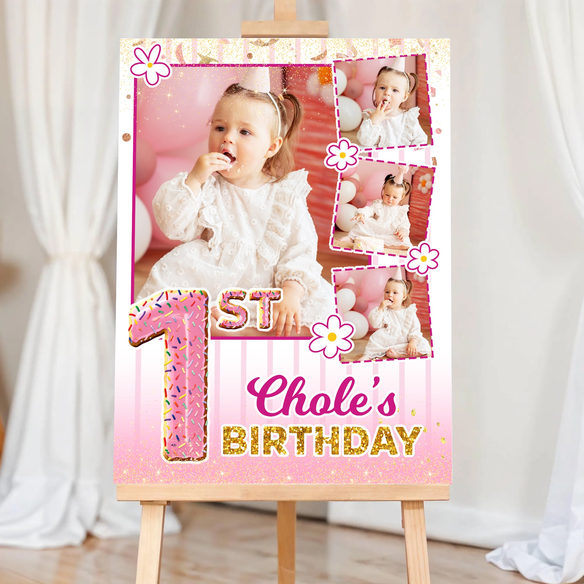 Birthday Welcome Party Sign With Photo - Custom Name & Photo Law Sign - Birthday Party Sign