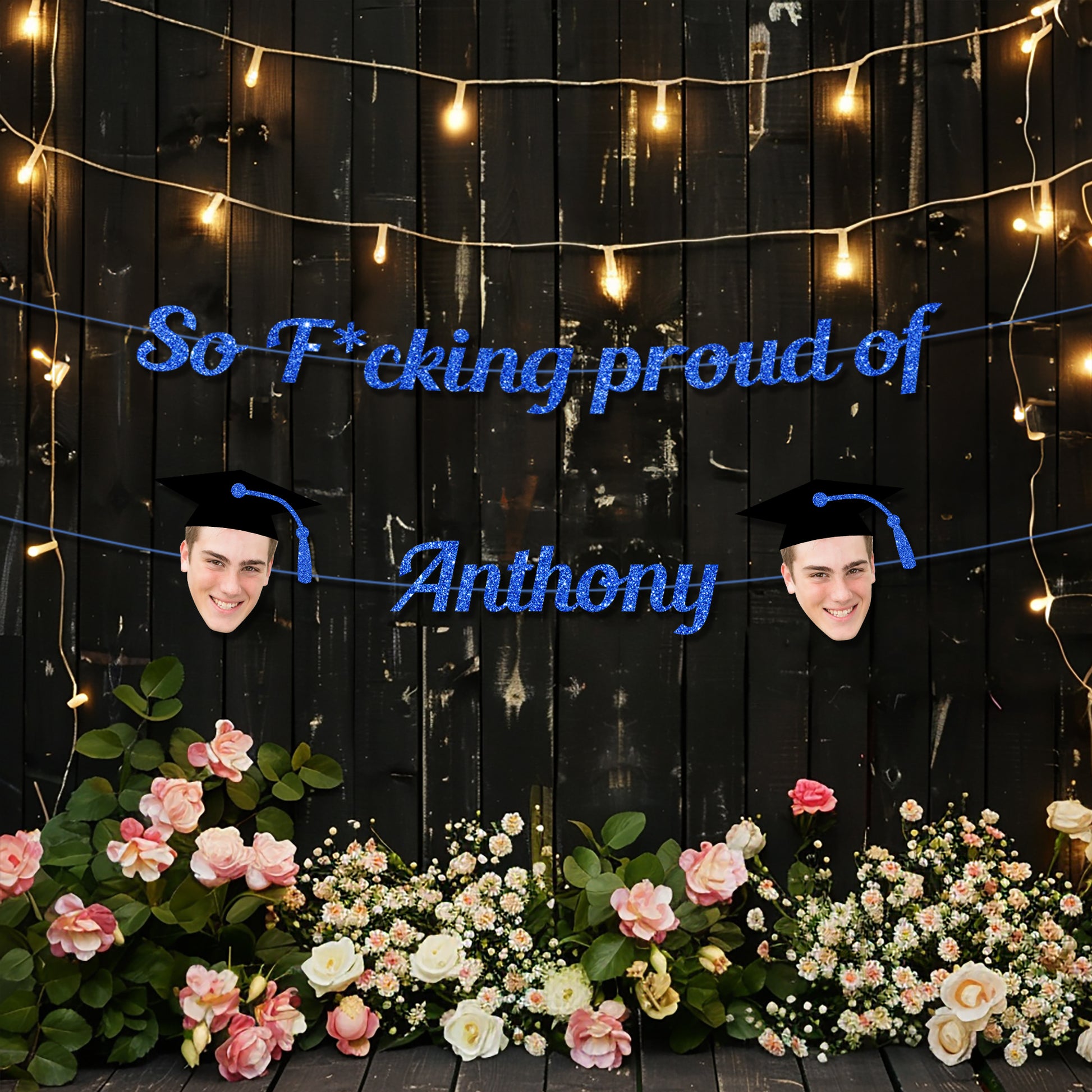 So F*cking Proud Of Graduation Party Decor – Personalized Alphabet Letters Bunting