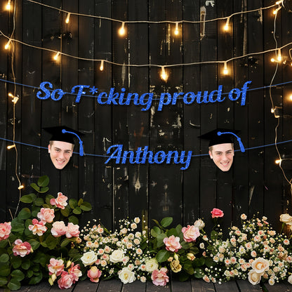So F*cking Proud Of Graduation Party Decor – Personalized Alphabet Letters Bunting