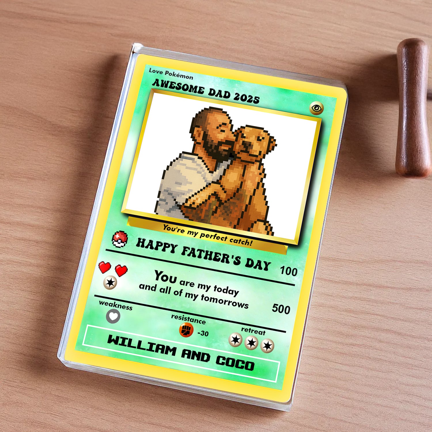 Pokemon Anniversary Card  - Custom Shape Acrylic Block Plaque