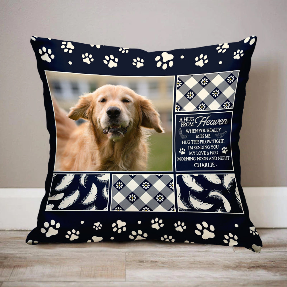 Pet Memorial - Custom Name and Photo Pillow - Personalized Custom Pillow