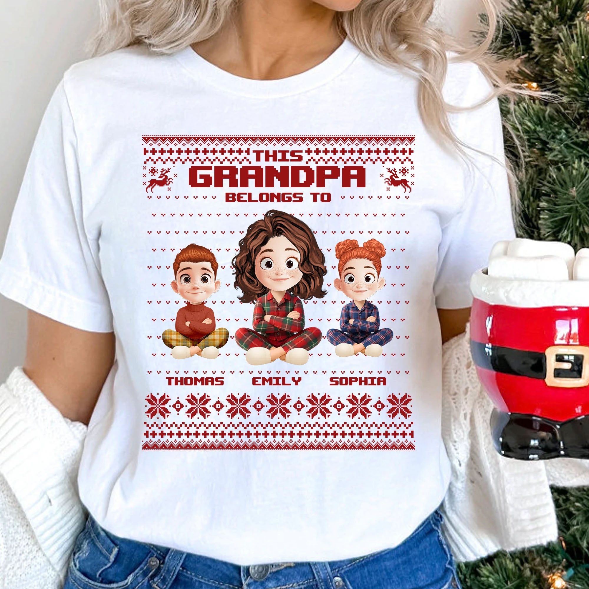 This Grandpa Grandma Mama Papa Belong To - Custom Name and Appearance Shirt - Personalized Custom T-shirt