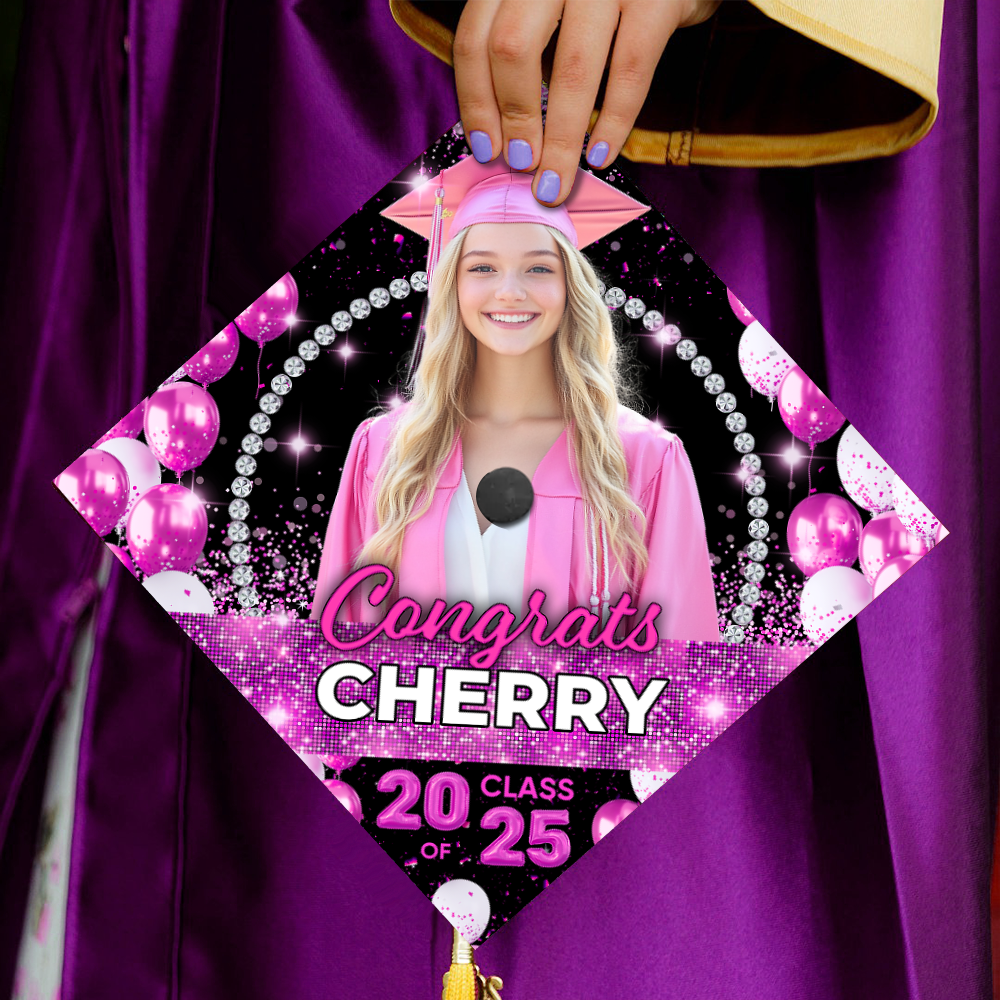 Personalized Class Of 2025 Graduate Cap – Custom Graduation Cap Topper - 2025 Grad Gift