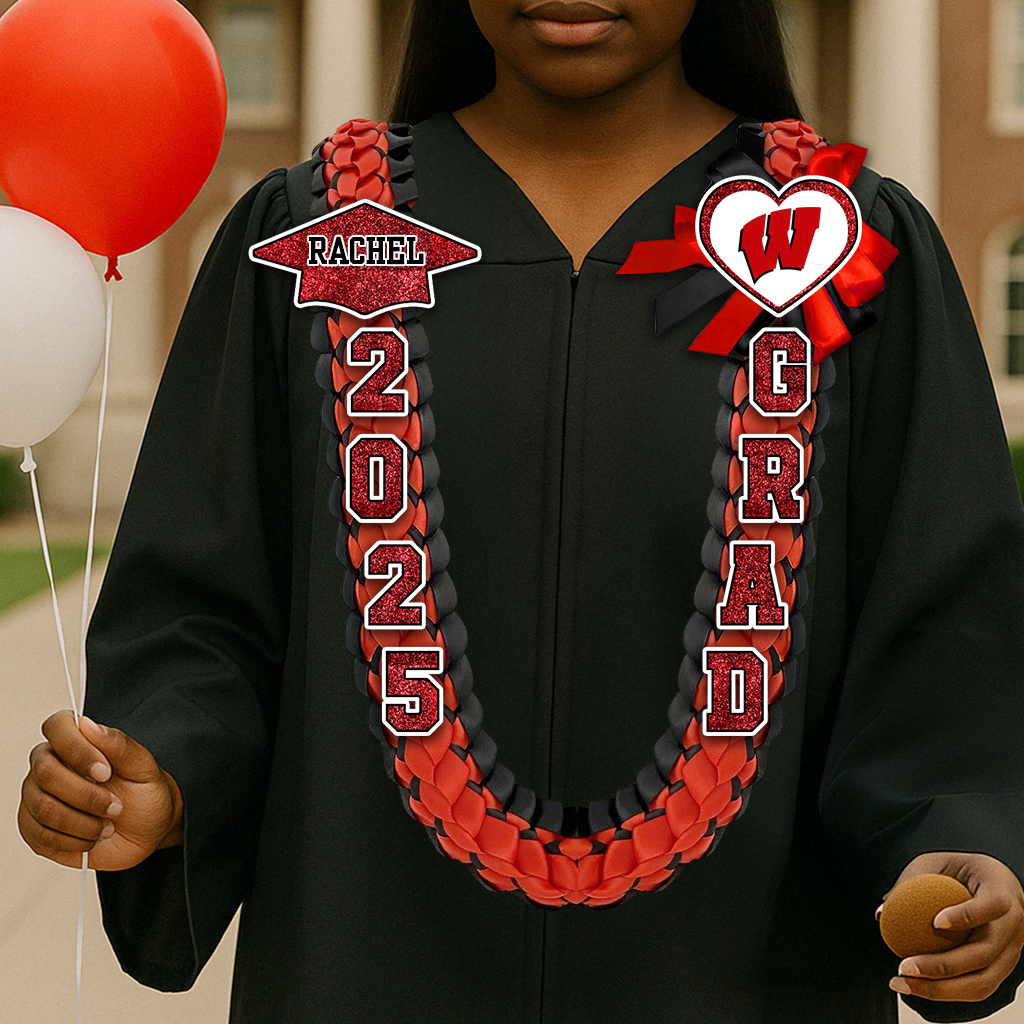 2025 Graduation Lei Custom Name and Photo - Personalized Graduation Lei - 2025 Grad