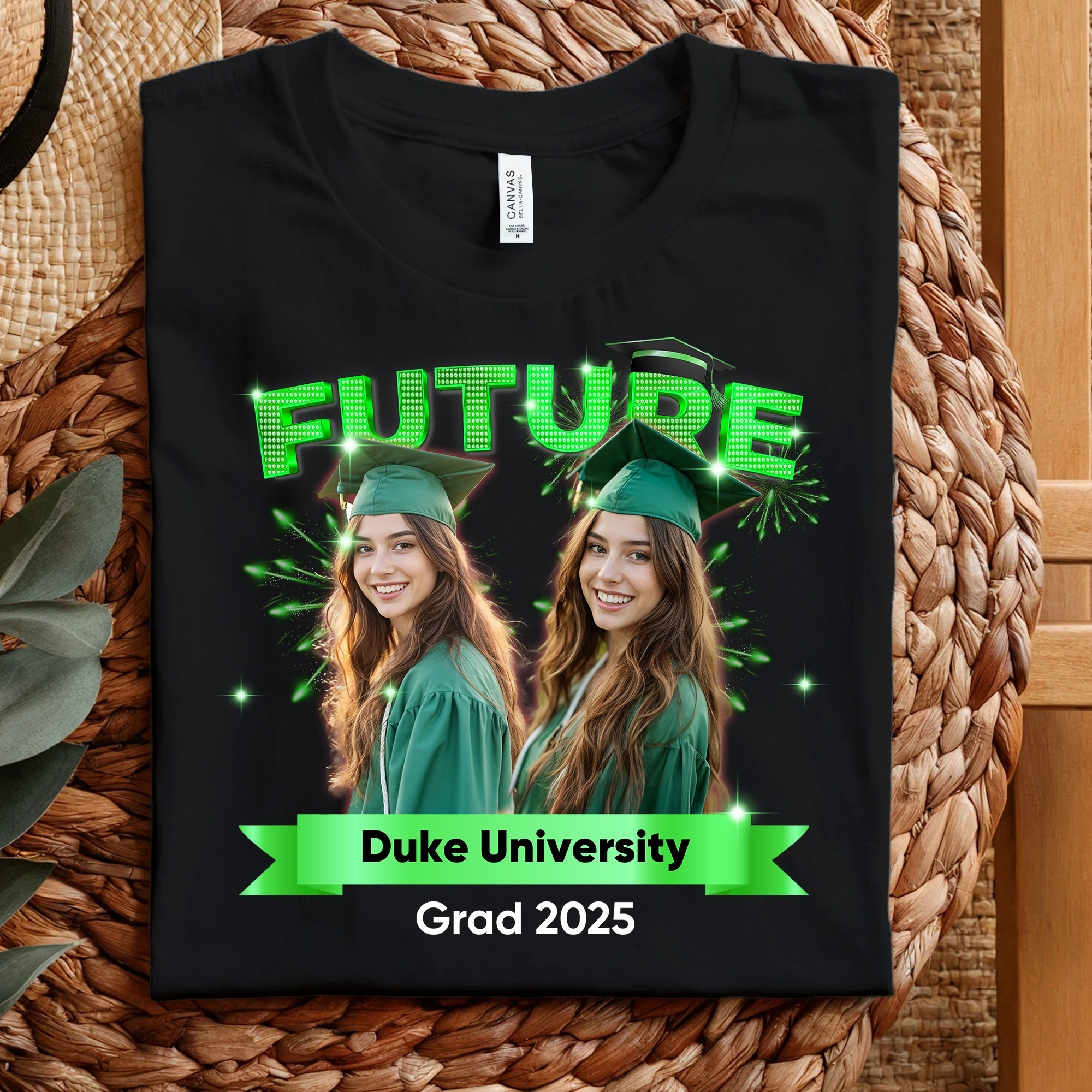 Future GRAD 2025 Personalized Upload Photo Congrats Graduation T-shirt