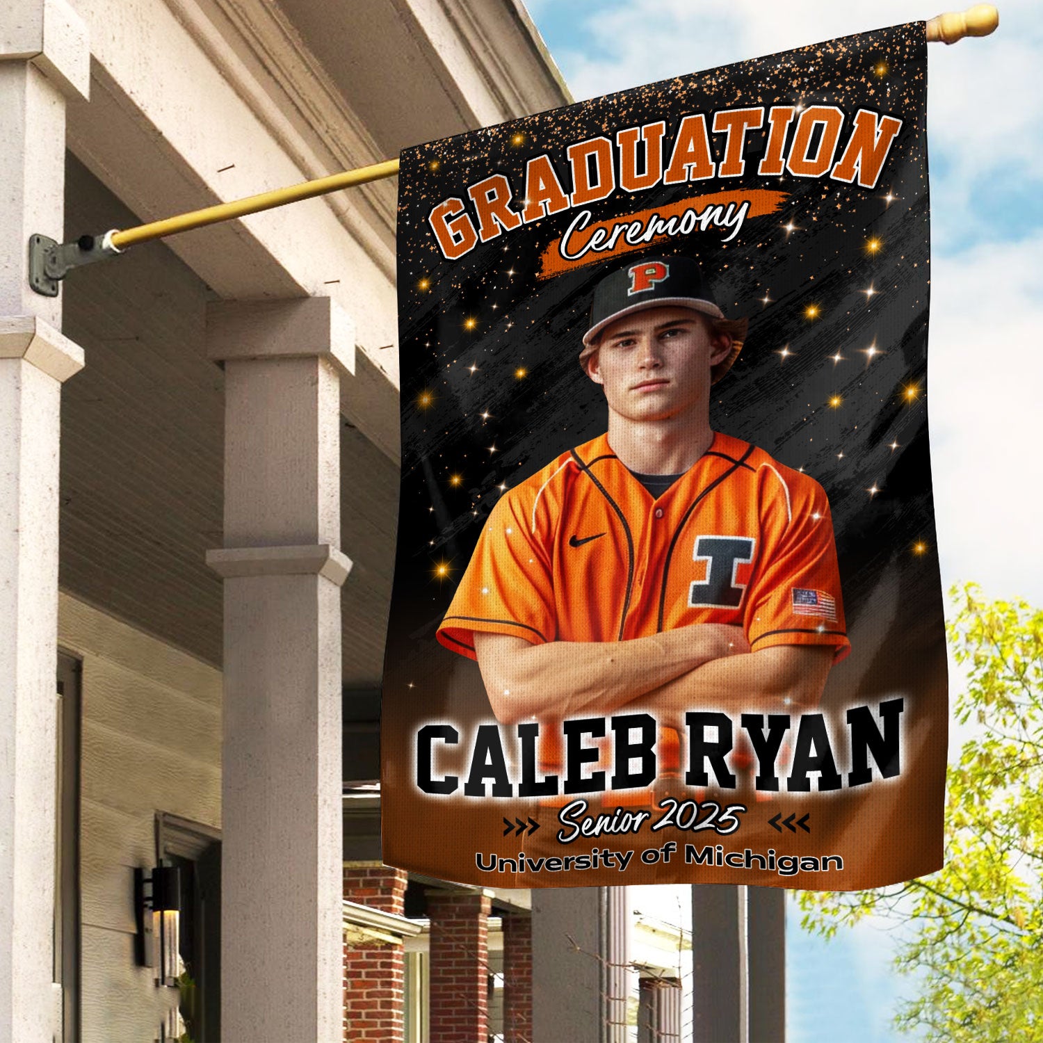 Graduation Ceremony - Congrats Graduate Class Of 2025 With Photo – Graduation Garden Flag & Party Decor