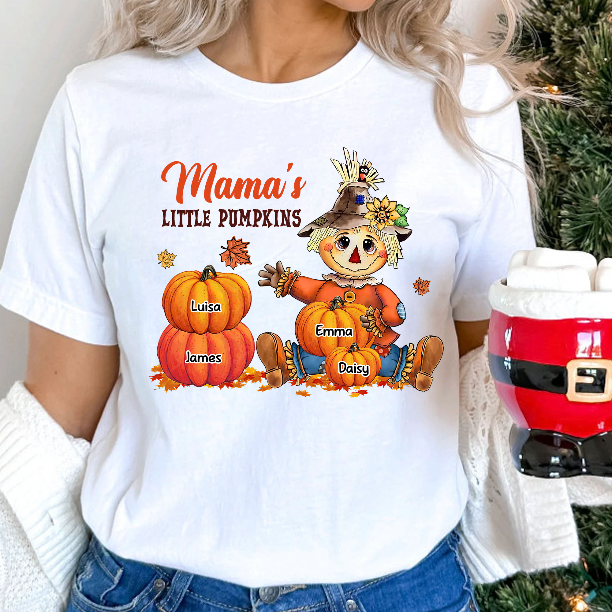 Personalized Gift For Grandma Little Pumpkin - Custom Name Shirt