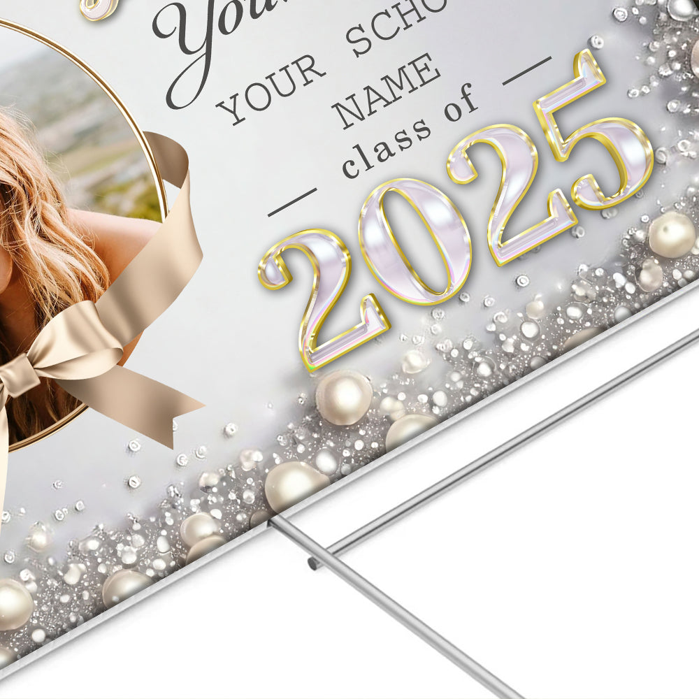 Congrats Graduation - Class of 2025 Lawn Sign | Personalized Outdoor Yard Sign | Best 2025 Grad Gift