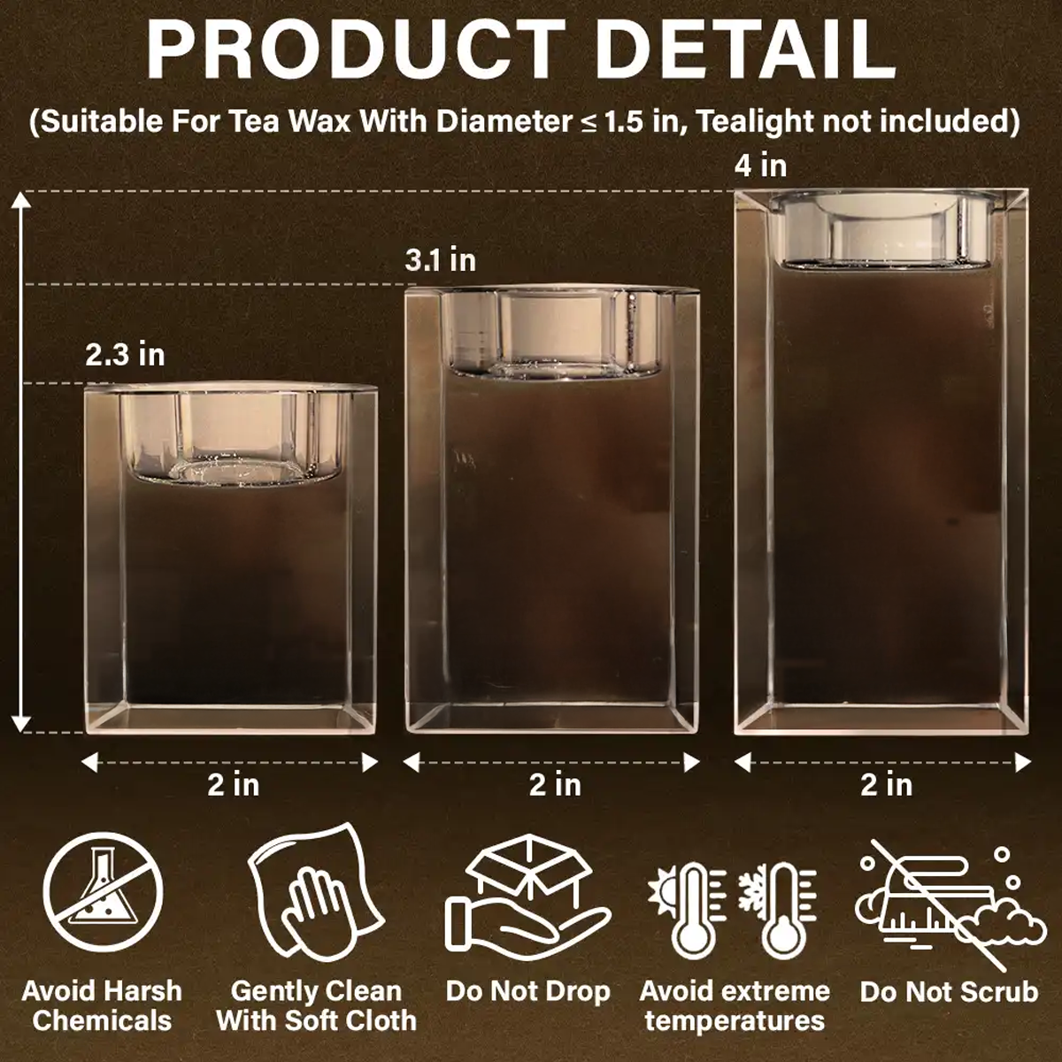 My Hardest Goodbye - Custom Pet Memorial Gift - Personalized Crystal Candle Holder