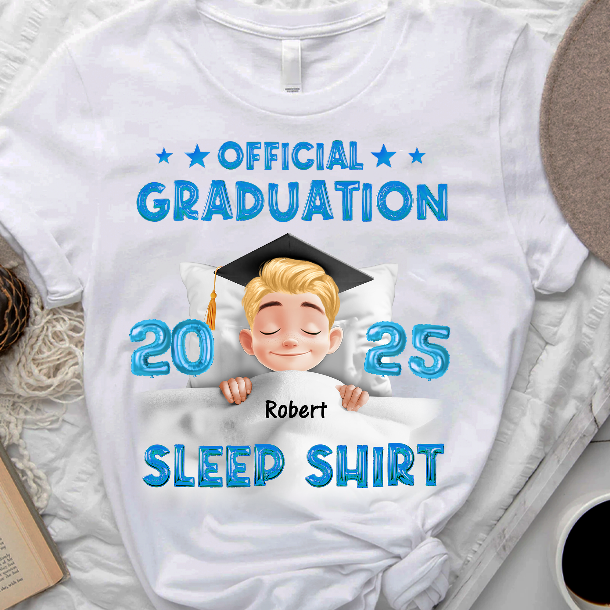 Official Graduation 2025 Sleep Shirt Personalized Graduation T-Shirt