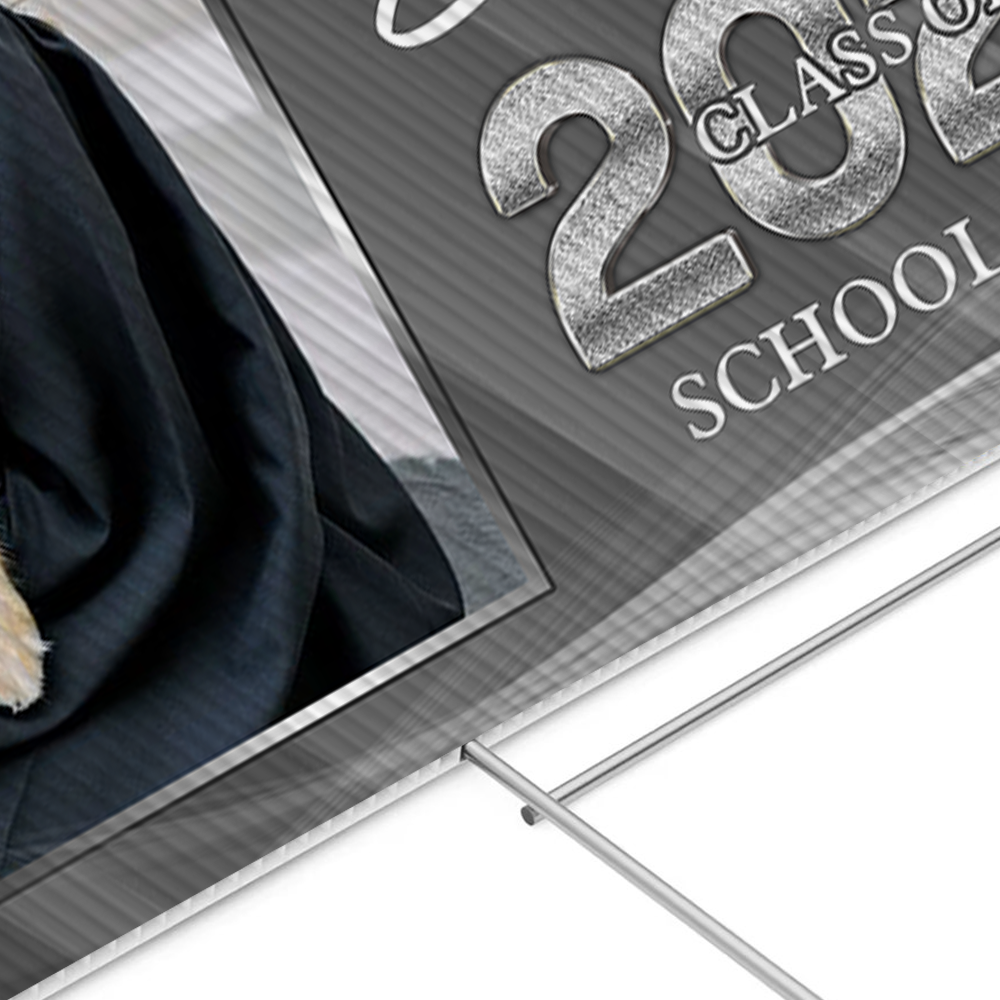 Congrats Class Of 2025 Lawn Sign, Personalized Photo Graduate 2025 Graduation Lawn Sign