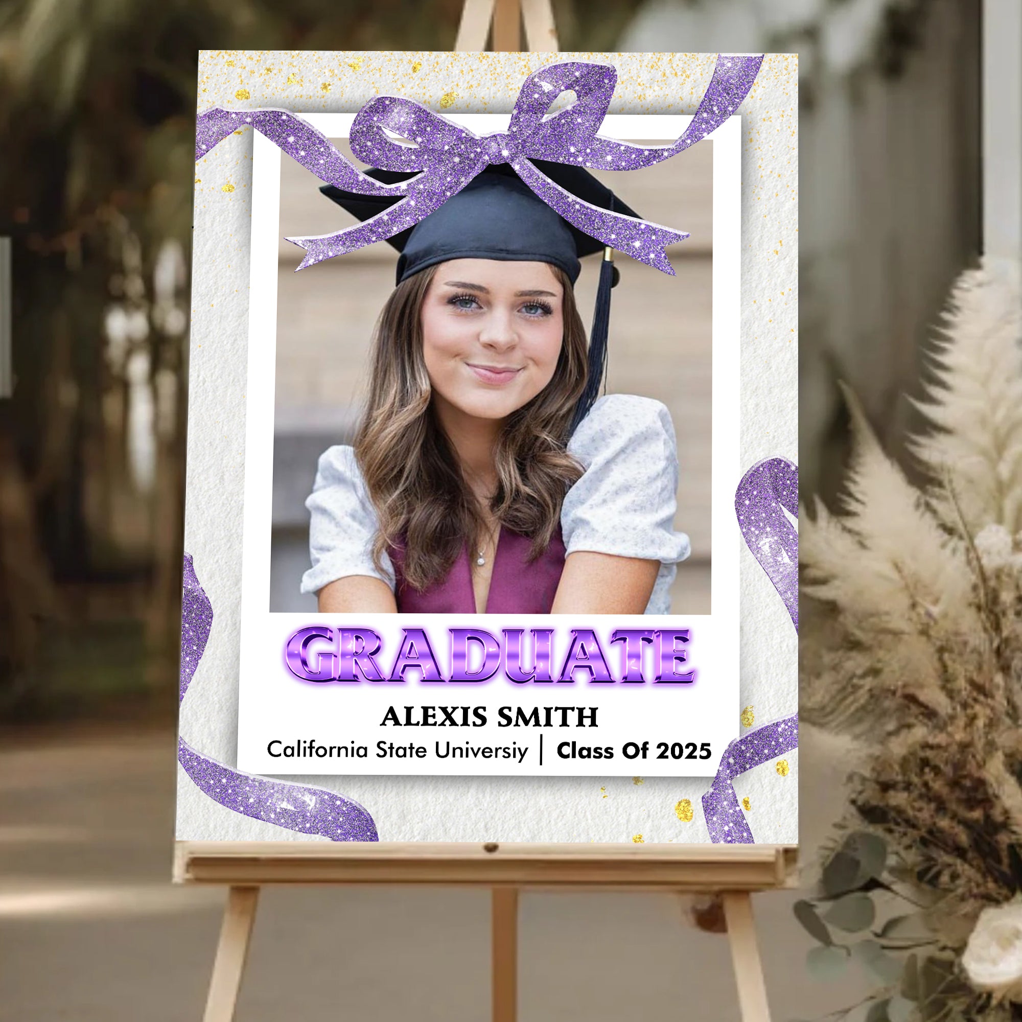 Class Of 2025 Welcome Sign - Graduation Party Welcome Sign - Custom Photo Grad Party Sign - Personalized Graduation Decoration