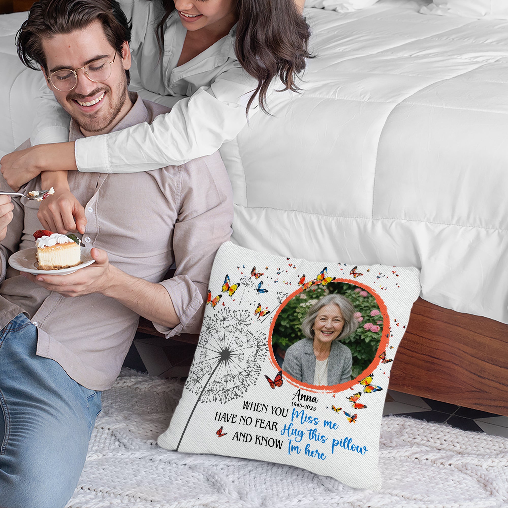 Custom Photo & Name - When You Miss Me - Memorial Personalized Custom Pillow